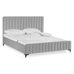 Кровать Амелия 160х200 без ПМ светло-серая