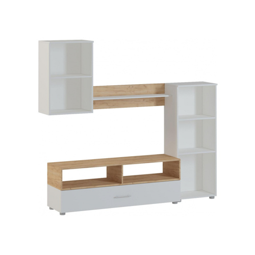 Готовая гостиная Алваро белая, дуб золотой