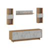 Готовая гостиная Огюст Мини дуб золотой, каспий светлый