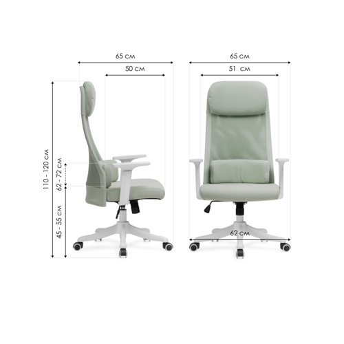 Компьютерное кресло Salta light green, white