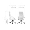 Офисное кресло Sarabi white, satin chrome