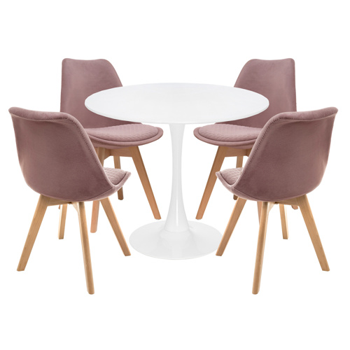 Обеденная группа Ахели light purple, wood, white