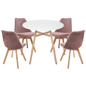 Обеденная группа Арги 80 light purple, white, wood