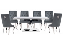 Обеденная группа Джокет dark grey, white