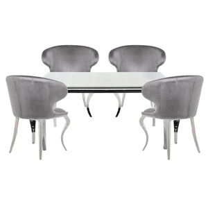Обеденная группа Камеи white, gray