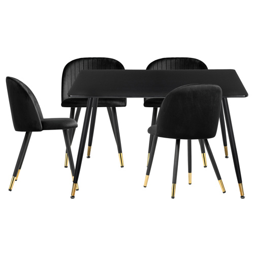Обеденная группа Миано black, gold