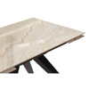 Керамический стол Морсби 140(200)х80х80 butterfly onyx beige, черный