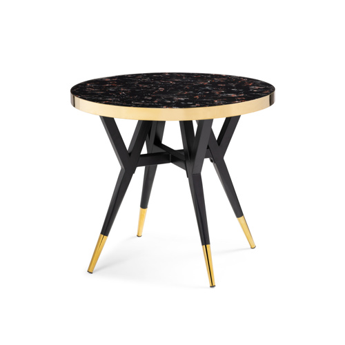 Стол деревянный Selina 80х72 black, gold