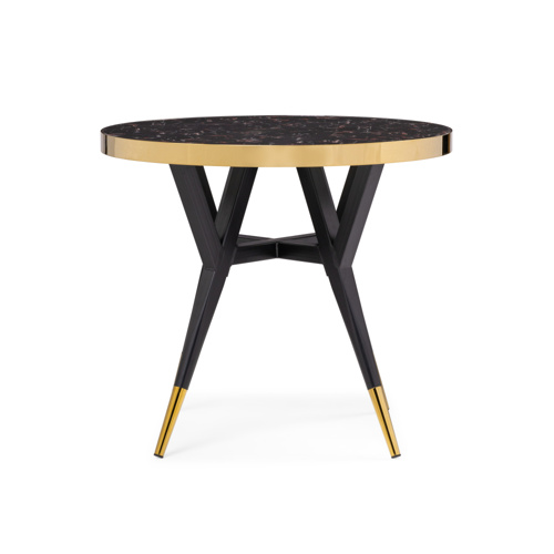 Стол деревянный Selina 80х72 black, gold