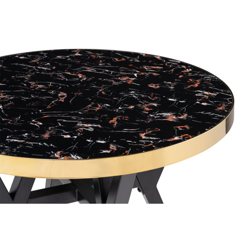 Стол деревянный Selina 80х72 black, gold