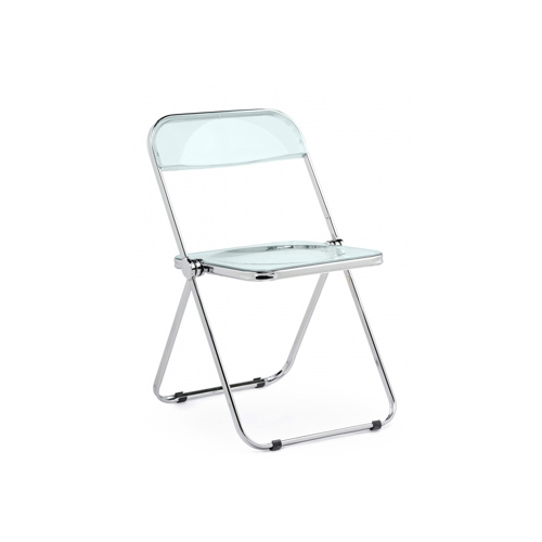 Пластиковый стул Fold складной clear gray-blue
