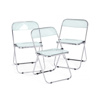 Пластиковый стул Fold складной clear gray-blue