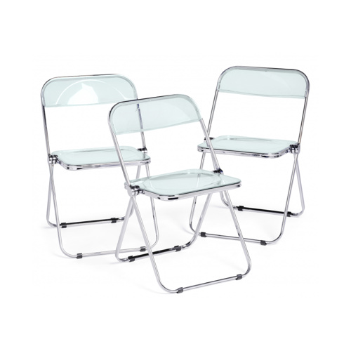 Пластиковый стул Fold складной clear gray-blue