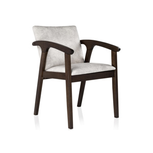 Стул деревянный Lono tobacco, light grey