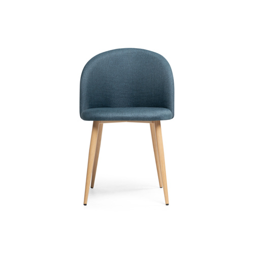 Стул на металлокаркасе Aldo blue, wood