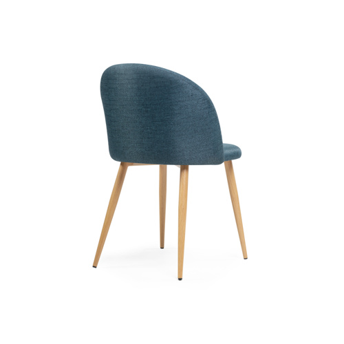Стул на металлокаркасе Aldo blue, wood