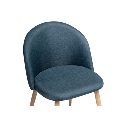 Стул на металлокаркасе Aldo blue, wood