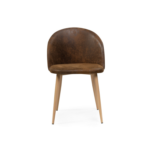 Стул на металлокаркасе Aldo dark brown, wood
