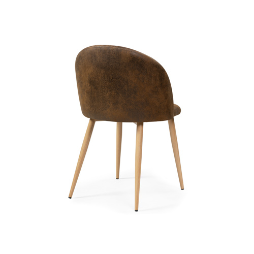 Стул на металлокаркасе Aldo dark brown, wood