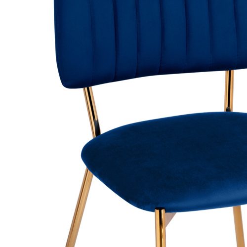 Стул на металлокаркасе Armond dark blue, gold