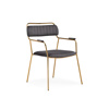 Стул на металлокаркасе Aspen dark gray, gold