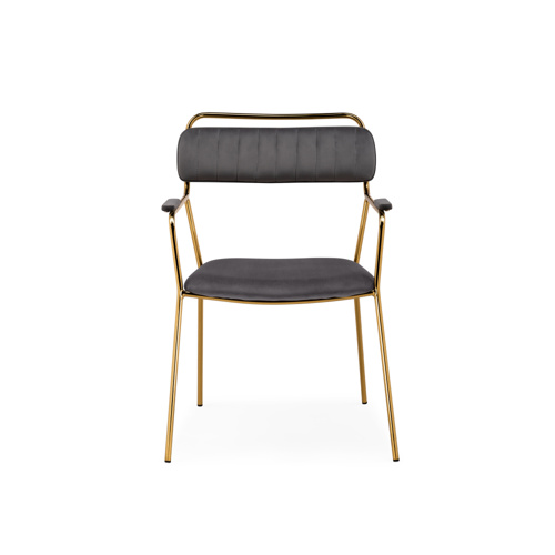 Стул на металлокаркасе Aspen dark gray, gold