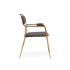 Стул на металлокаркасе Aspen dark gray, gold