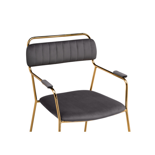 Стул на металлокаркасе Aspen dark gray, gold