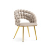 Стул на металлокаркасе Ball beige, gold