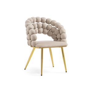 Стул на металлокаркасе Ball beige, gold