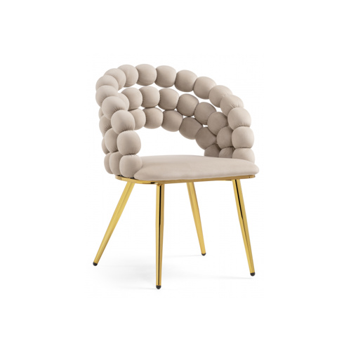 Стул на металлокаркасе Ball beige, gold