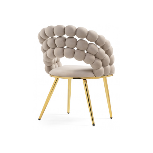 Стул на металлокаркасе Ball beige, gold