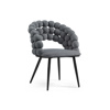 Стул на металлокаркасе Ball dark gray, black