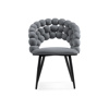 Стул на металлокаркасе Ball dark gray, black