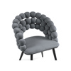 Стул на металлокаркасе Ball dark gray, black