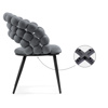 Стул на металлокаркасе Ball dark gray, black