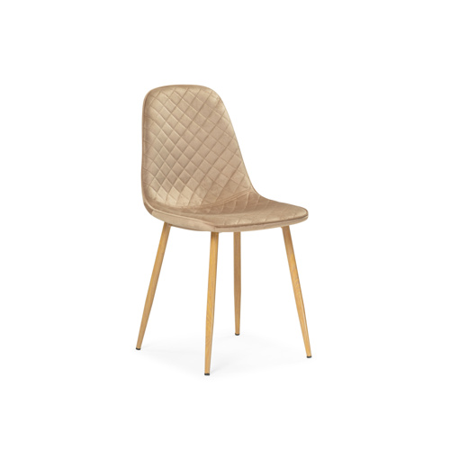 Стул на металлокаркасе Capri dark beige, wood