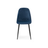 Стул на металлокаркасе Capri dark blue, black