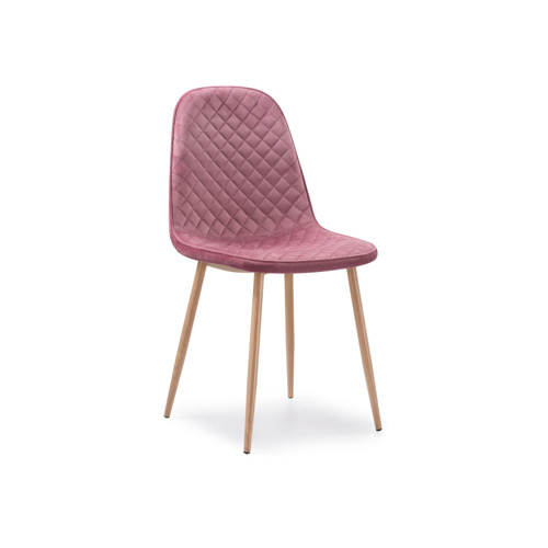 Стул на металлокаркасе Capri pink, wood