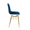 Стул на металлокаркасе Dabl dark blue, gold