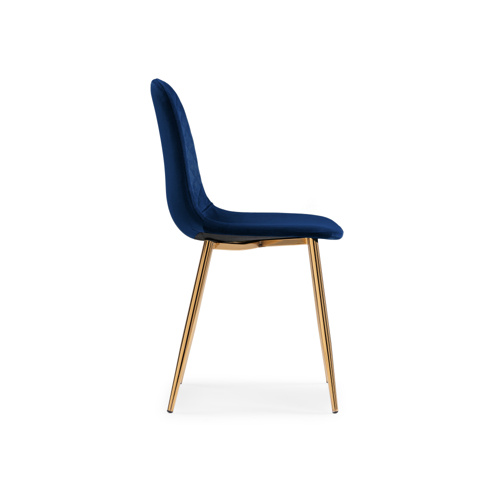Стул на металлокаркасе Dabl dark blue, gold