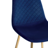 Стул на металлокаркасе Dabl dark blue, gold