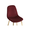 Стул на металлокаркасе Dabl wine red, gold