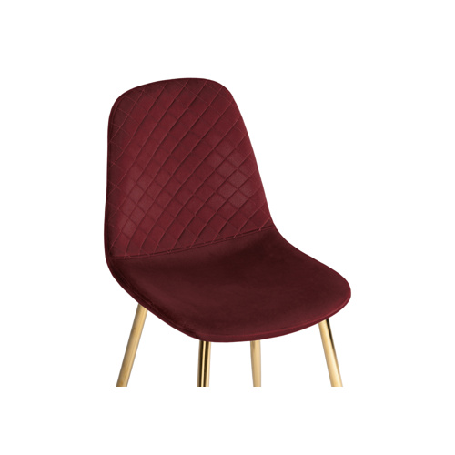 Стул на металлокаркасе Dabl wine red, gold