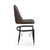 Стул на металлокаркасе Flor gray, brown, black
