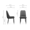 Стул на металлокаркасе Flor gray, brown, black