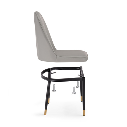 Стул на металлокаркасе Flor light gray, black