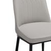 Стул на металлокаркасе Flor light gray, black