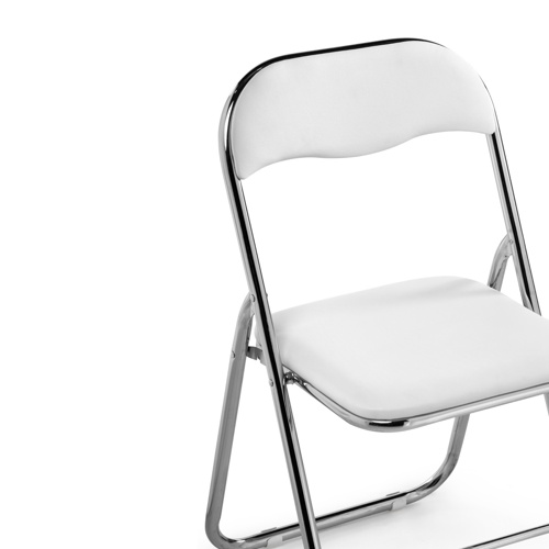 Стул на металлокаркасе Fold 1 складной white, chrome