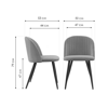 Стул на металлокаркасе Gabi 1 dark gray, black